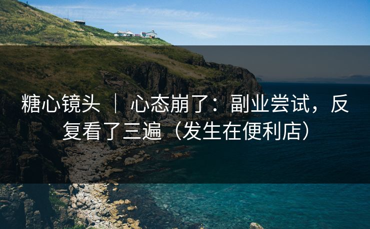 糖心镜头 ｜ 心态崩了：副业尝试，反复看了三遍（发生在便利店）