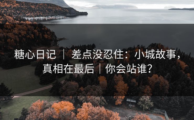 糖心日记 ｜ 差点没忍住：小城故事，真相在最后｜你会站谁？