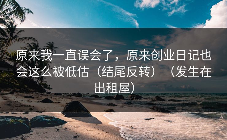 原来我一直误会了，原来创业日记也会这么被低估（结尾反转）（发生在出租屋）