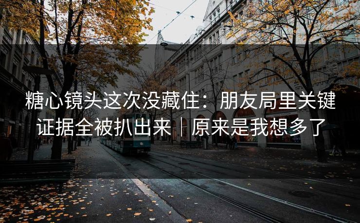 糖心镜头这次没藏住：朋友局里关键证据全被扒出来｜原来是我想多了